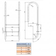 Лестница Kripsol Muro MI 5.D (5 ступ.)